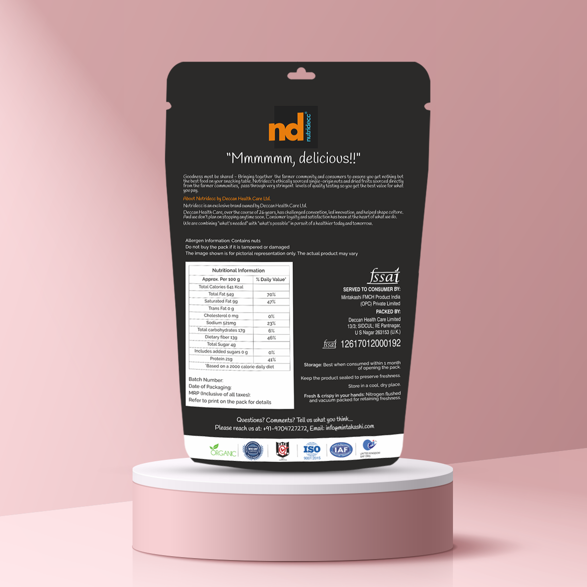 Nutridecc Royal Akbari Pistachios - Roasted & Salted