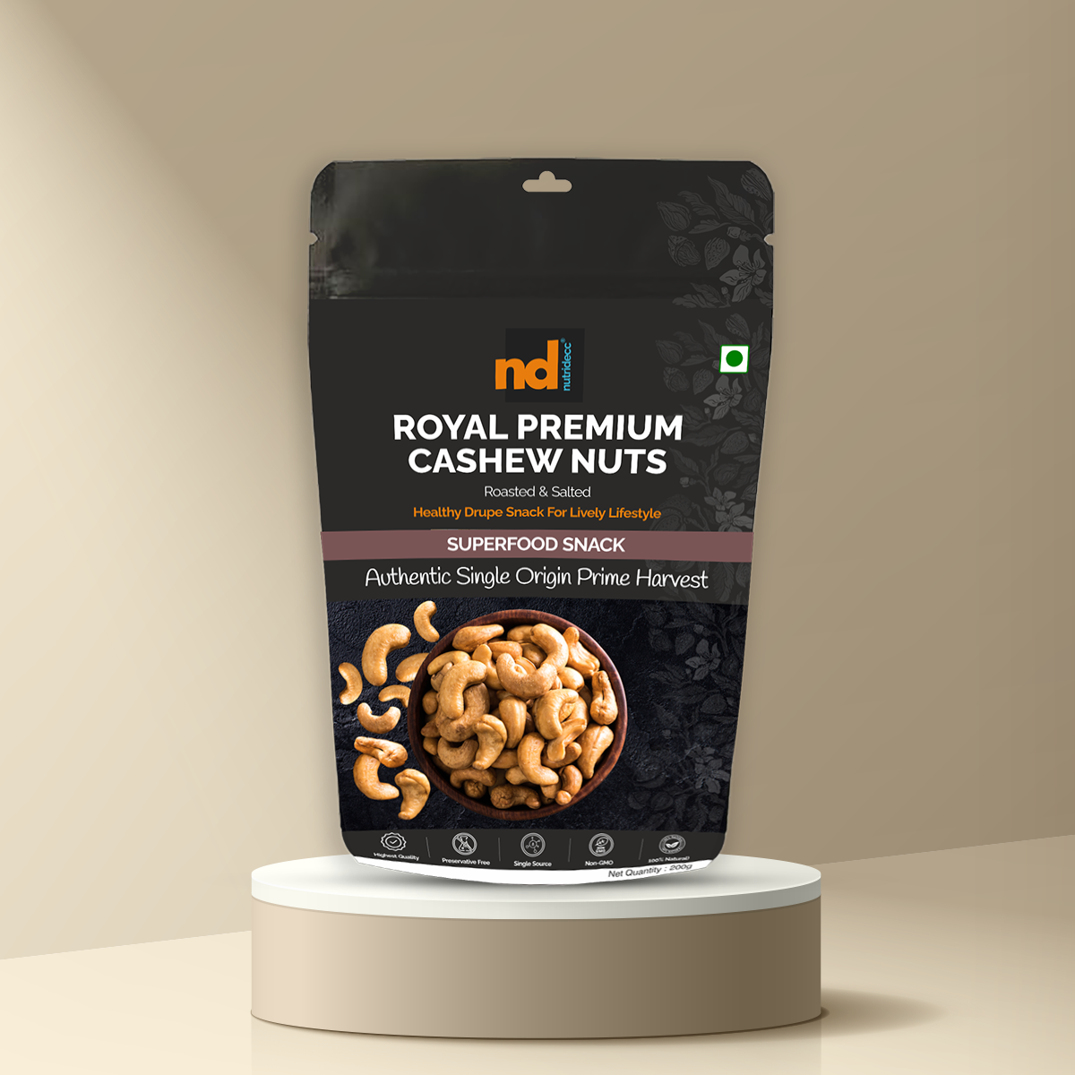 Nutridecc Royal Premium Cashew Nuts - Roasted & Salted